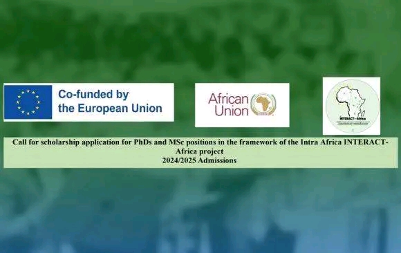 INTERACT-Africa Project Call for Trainee Scholarship Applications (2025): INTERACT-Africa is offering scholarships for trainee mobility to gain international experience. This program aims to promote inclusive learning and capacity building in green Chemistry, Biology, and Information Technology, fostering entrepreneurship and sustainable economic growth in Africa.