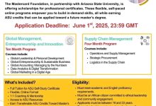 Fully Funded Graduate Certificates at ASU for Young African Leaders