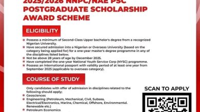 NNPC & NAE PSC Postgraduate Scholarship Award Scheme 2025/2026